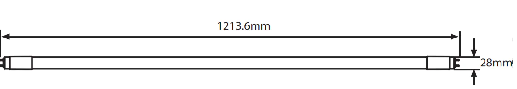 Skizze einer Röhre mit Längenangabe